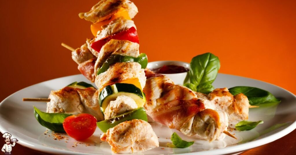 Ingredients for Chicken Kebab with Eggplant and Mushrooms